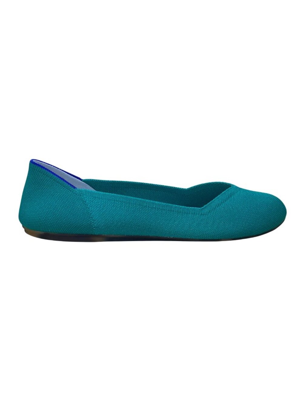 Rothys Women’s Calypso Aqua Turquoise Knit The Daily Flat Ballet Flats Size W12